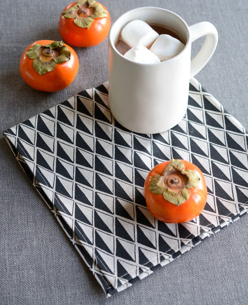 Linen Napkins - diamond pattern