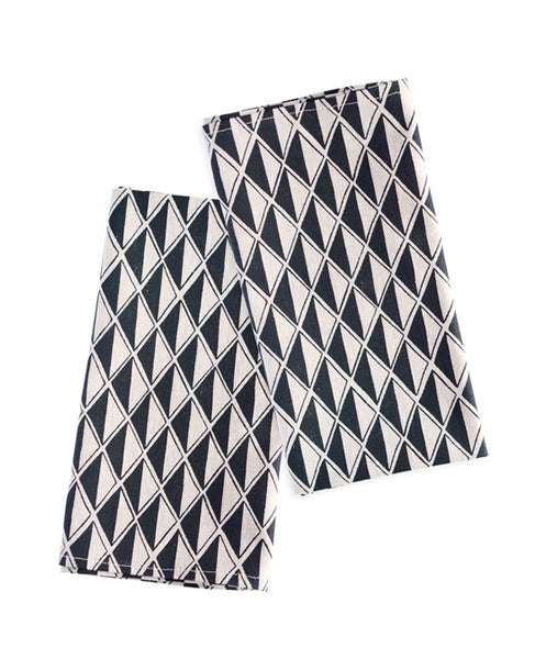 Black Diamond dinner napkins - Cotton & Flax