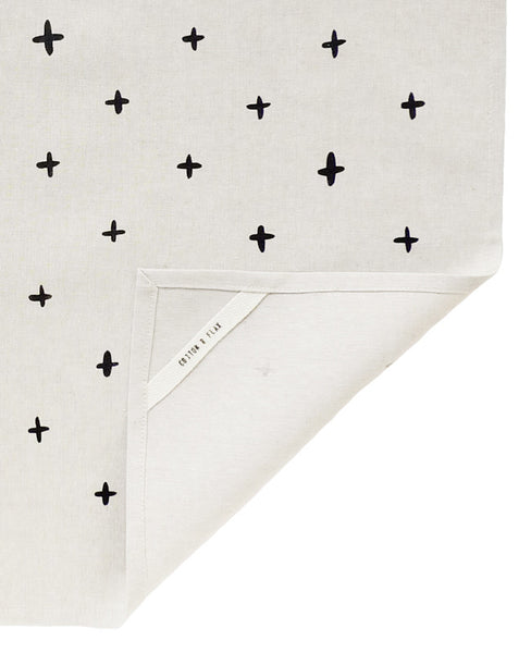 Black plus tea towel detail