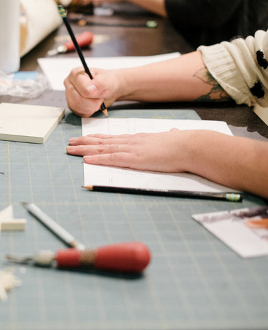 Printmaking workshop led by Erin Dollar