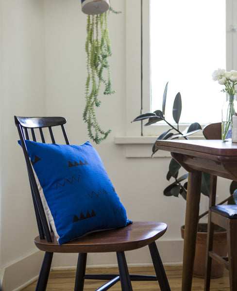 Indigo Blue Zig Zag Pillow
