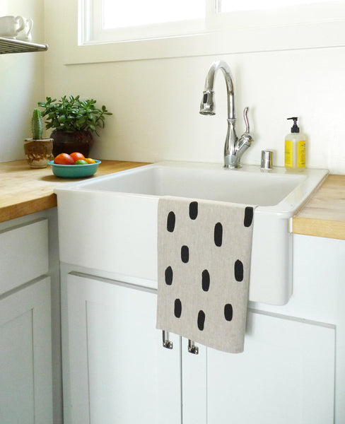 Brushstroke kitchen towel - Cotton & Flax