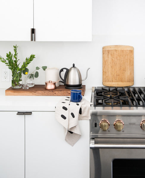 Brushstroke kitchen towel - Cotton & Flax