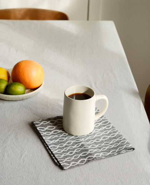 Patterned chambray linen napkin - Cotton & Flax