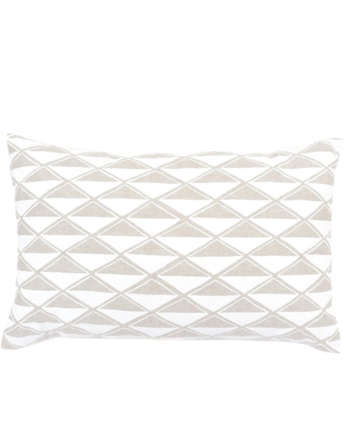 Linen diamonds oblong throw pillow - Cotton & Flax