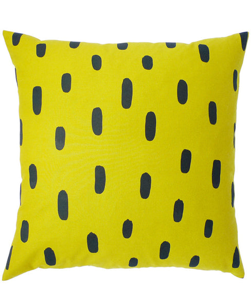 Gold Brushstroke Throw Pillow - Cotton & Flax