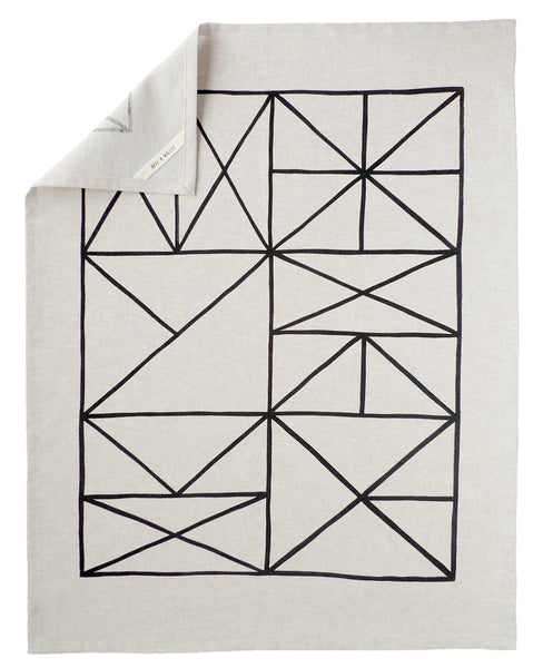 Grid Tea Towel - Cotton & Flax