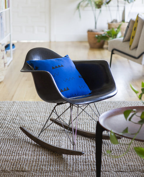 Indigo Blue Zig Zag Pillow