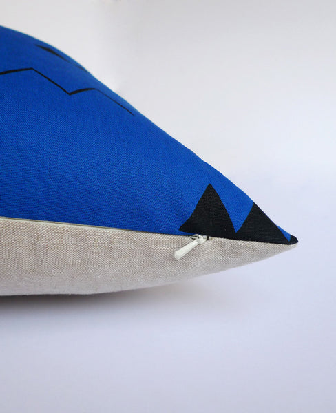 Indigo Blue Zig Zag Pillow