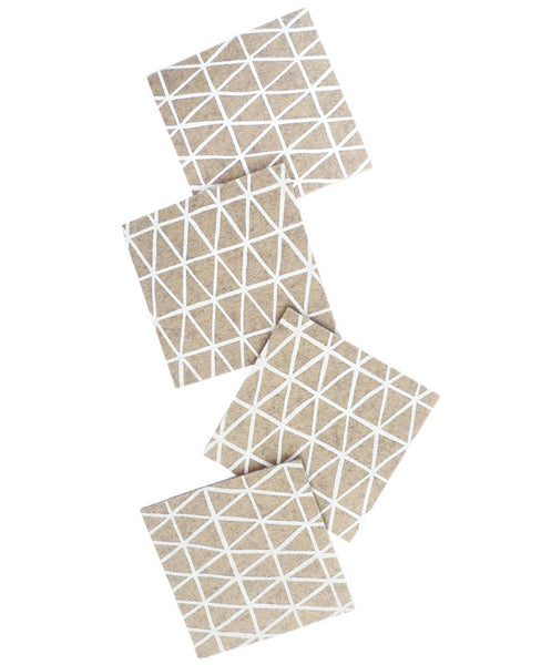 Felt Coasters - Latte Triangle - Cotton & Flax