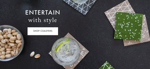 Entertain with style - shop our collection of wool felt coasters