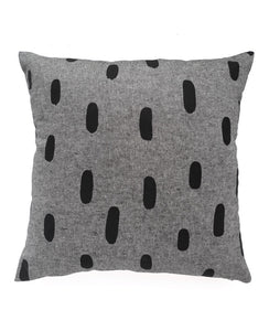 Black Chambray Brushstroke Pillow