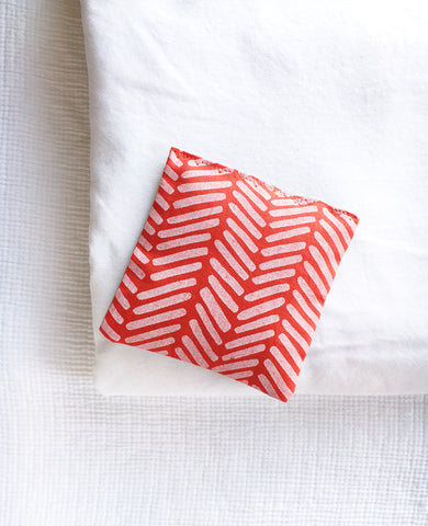 Modern red sachet - made with organic lavender