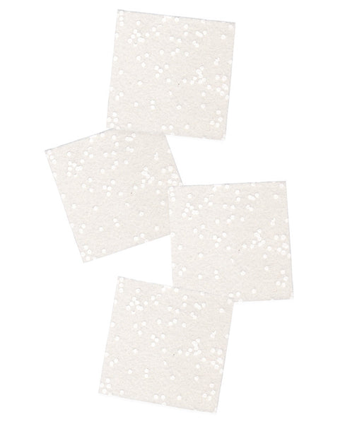 Cosmic White Confetti Felt Coasters - Cotton & Flax