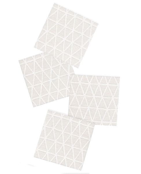 Cosmic White Triangle Coasters