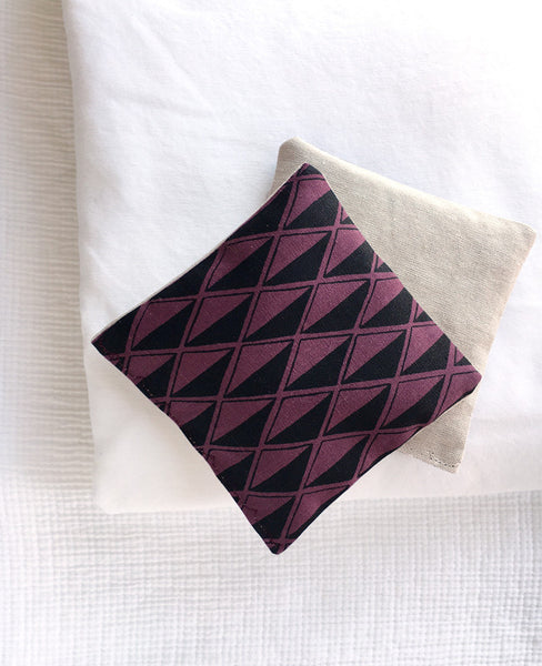 Modern lavender sachet - made with geometric print linen