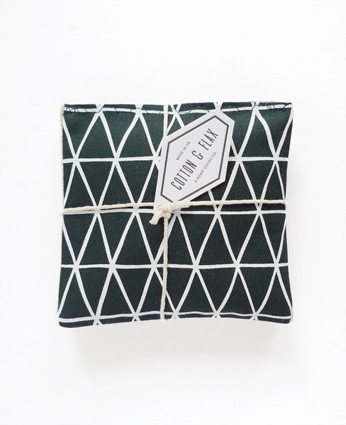 Lavender sachets - Dark Teal Triangle Pattern