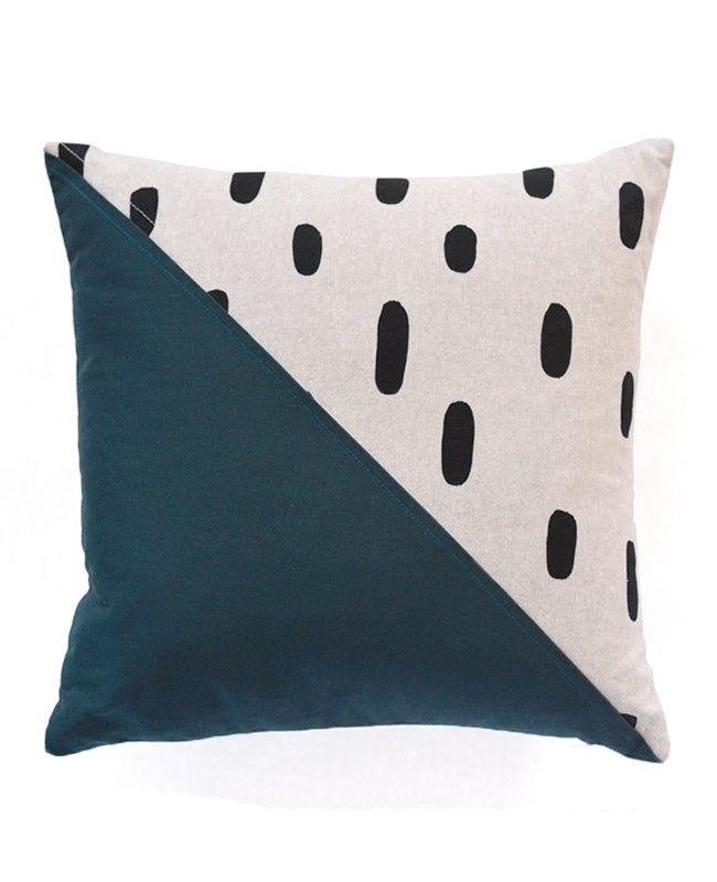 Modern quilted throw pillow from Cotton & Flax