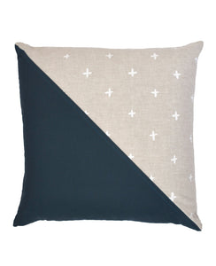 Flax Linen Plus Patchwork Pillow