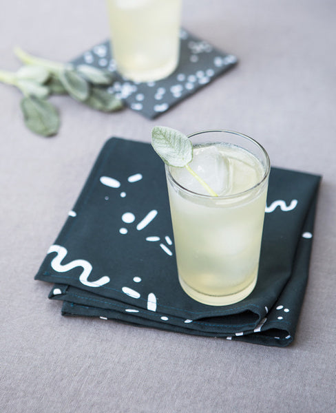 Patterned cocktail napkins from Cotton & Flax