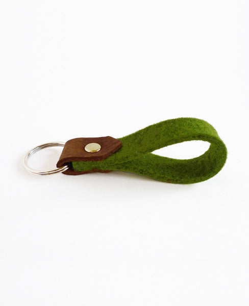 Felt and Leather Keychain