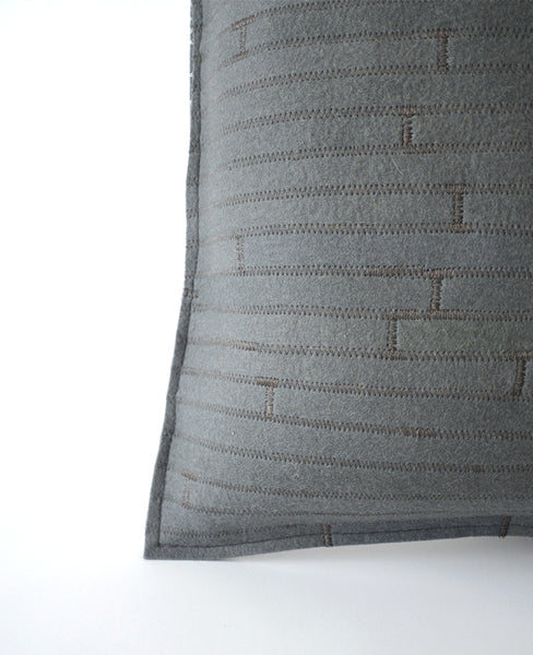 Close up - wool felt pillow corner