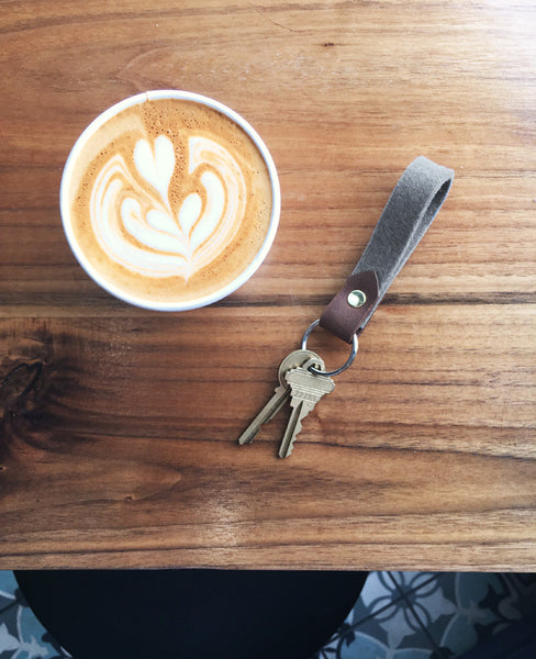 Natural Grey Felt Keychain from Cotton & Flax