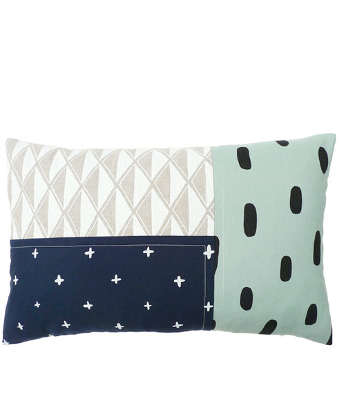 One of a kind Patchwork Pillow - Cotton & Flax