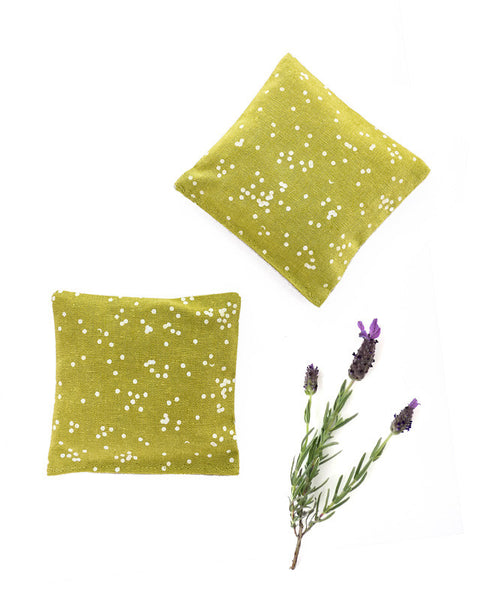 Lavender sachets - made with sunflower confetti fabric