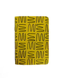 Gold squiggle pattern notebook with rounded corners — Cotton & Flax