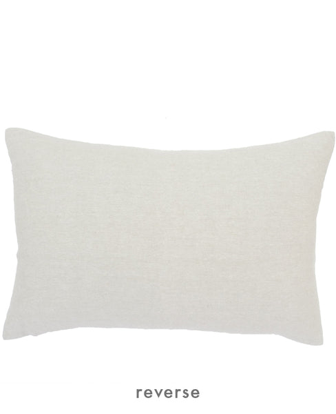 Reverse side: plain linen throw pillow from Cotton & Flax
