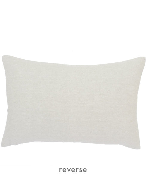 Linen throw pillow reverse