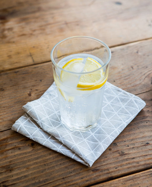 Patterned Linen Cocktail Napkins