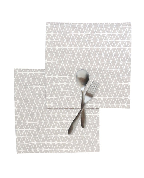 Triangle Linen Cocktail Napkins - Cotton & Flax